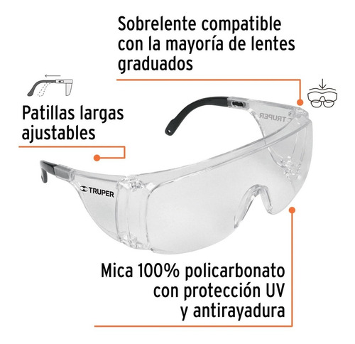 Lentes De Sobreponer, Color Transparente, 14308