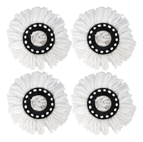 Refil Mop Giratório Microfibra 15cm - Clean Tech - Kit 4