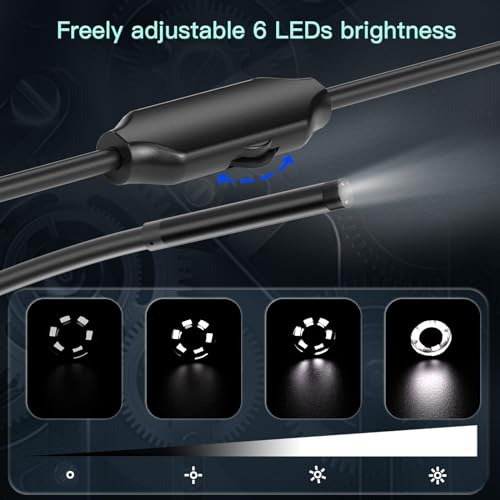 Cmara Endoscpica 1920p, 6 Luces Led, 5.5mm Ip67, 5m - iPhone