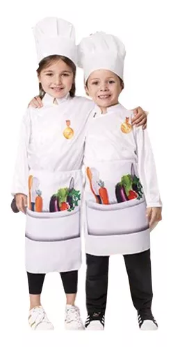 Disfraz Cheff Cocinero Infantil Incluye Gorro Disfraces