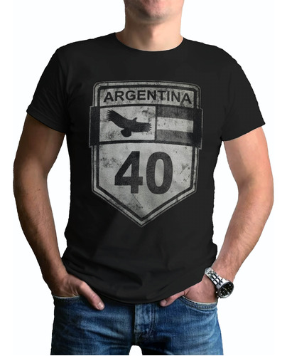Remera Ruta 40 Argentina , Algodón Premium