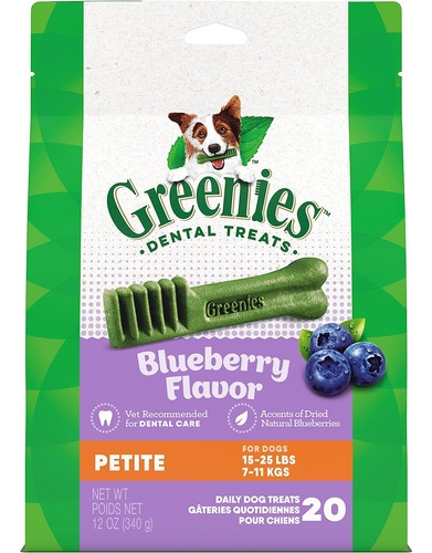 Petite Natural Dental Care Dog Treats Blueberry Flavor, 12 O