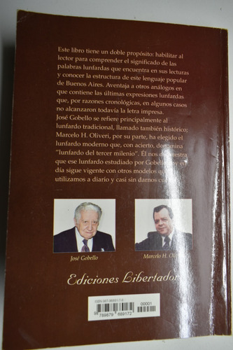 Lunfardo Curso Basico Y Diccionario Gobello,olivieri C122 (Usado)