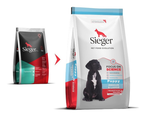 Imagen 2 de 7 de Sieger Super Premium Para Cachorro De Raza Med/gde X 15 kg