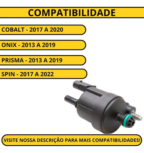 Válvula Solenoide Canister Onix 1.4 2013 A 2021 96985666