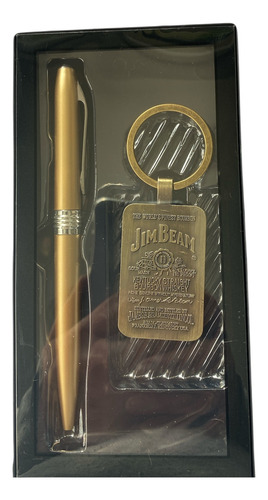 Set De Llavero + Lápiz Estuche De Regalo Día Del Padre Papá Dorado