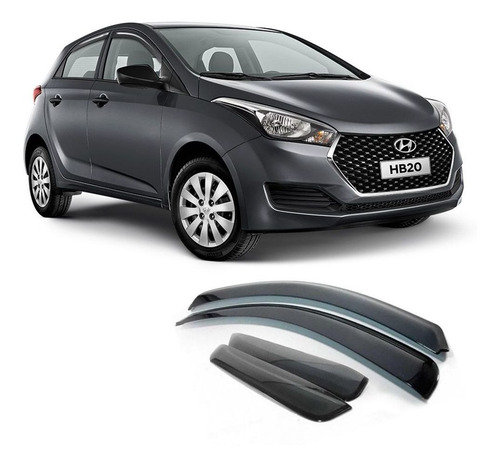 Defletor De Chuva Hyundai Hb20 2012 A 2019 Calha 4 Portas