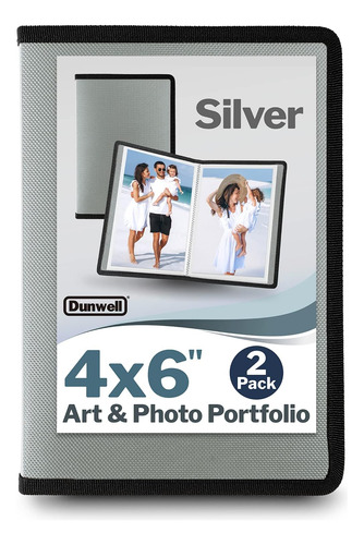 Álbum De Fotos Pequeño De 4 X 6 (plata, Paquete De 2)...