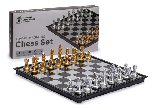 Yellow Mountain Imports Travel Magnetic Medium Chess Set (12