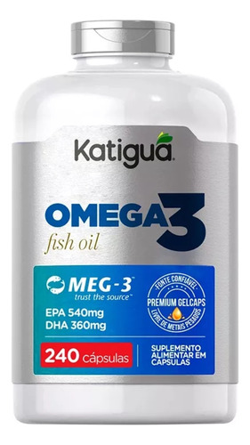 Suplemento Ômega 3 Epa Dha Fish Oil 240caps Katiguá Sabor Sem sabor 240cap