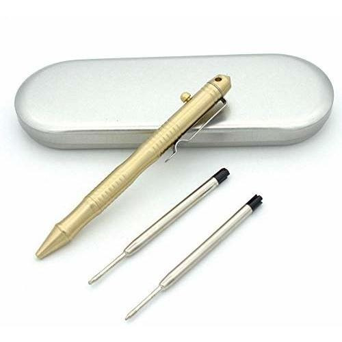 Bolígrafo - Tactical Ballpoint Pen Solid Brass Edc Pen, Port