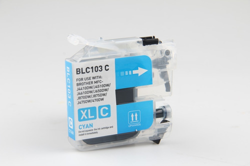 Imagen 2 de 4 de Cartuchos Comp. Brother Lc103dcp J152/j285/j450/j470 Cyan