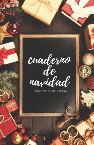 Libro : Diario Navideño, Cuaderno Mis Recetas Navideñas, 