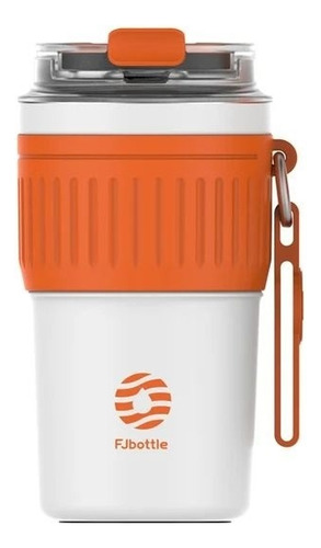 Fjbottle - Taza De Café Con Aislamiento De Acero Inoxidable Color Naranja Liso