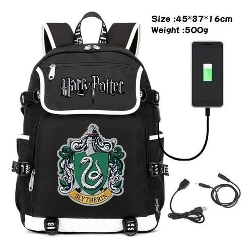 Mochila Escolar Harry Potter, Mochila De Viagem, Com Porta D