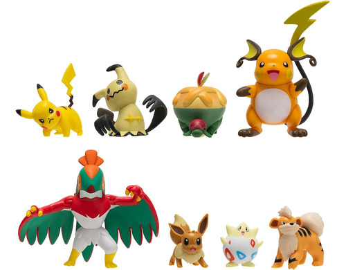 Pokemon Battle Figura 8 Pack: Presenta Pikachu De 2 Pulgadas