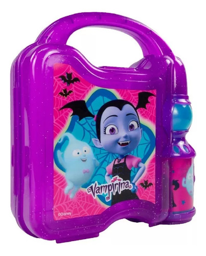 Lonchera Infantil Con Botella Vaso De Plástico Vampirina