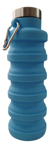 Termo Plegable Silicona Botella 500ml Hidratación Deporte