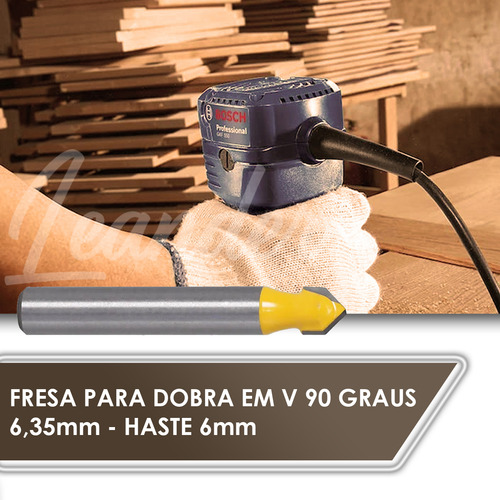 Fresa Para Dobra Vincar Acm Corte Cnc Router Tupia Alumínio