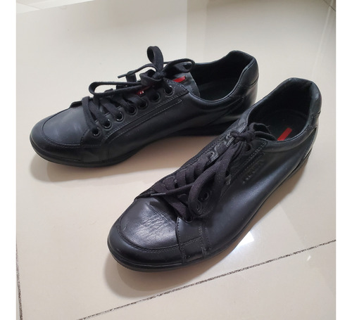 Zapatos Sneaker Para Caballero Marca Prada #9, Color Negro.