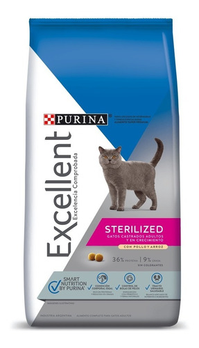 Excellent Gato Sterilized En Bolsa De 7,5 Kg