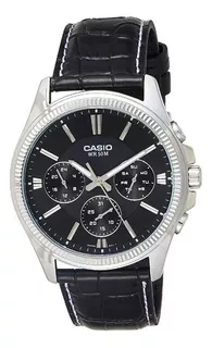 Reloj Casio Hombre Mtp-1375l-1avdf Color De La Correa Cuero