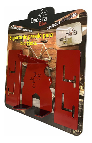 Imagem 1 de 5 de Suporte De Parede P/ Bicicleta Mod: New Decora Bike - Branco