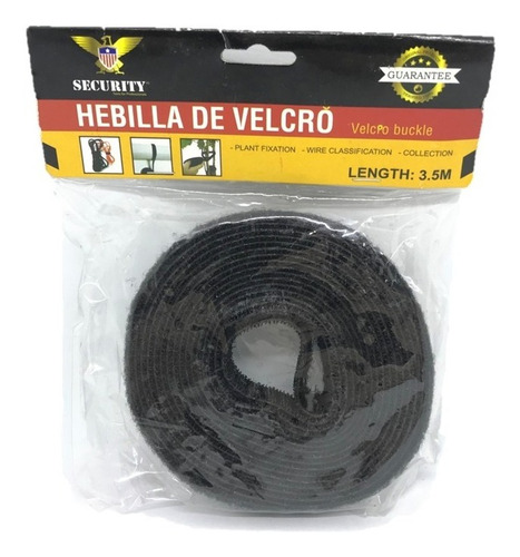 Imagen 1 de 1 de Cinta Velcro Negro 1 X 3.5 Metros Alta Calidad