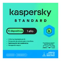 Comprar Licencia Antivirus Kaspersky 10 Equipo 1 Año Entrega Digital
