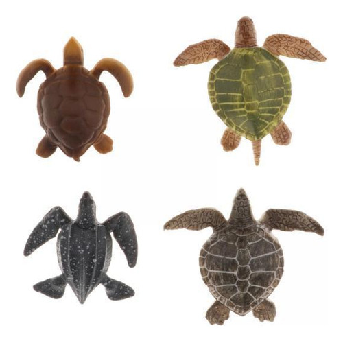 2 Plástico Animal Turtles Figuras Modelo Animales Juguetes