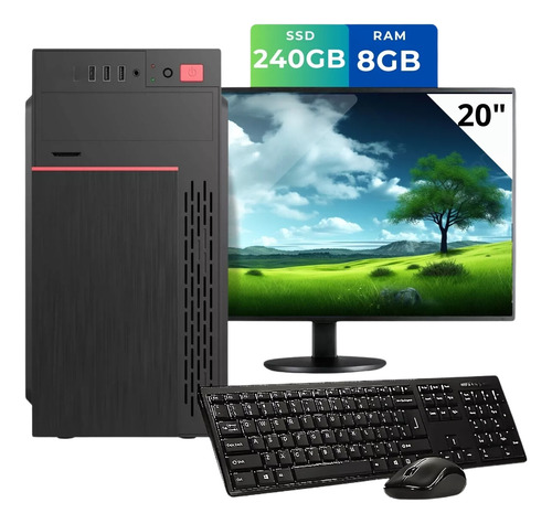 Pc Cpu Completo I5 4570 4a Geração 8gb Ram Ssd 240gb + Wifi