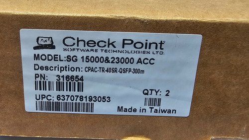 Gbic Check Point 40gbase-sr 300m Ftl410qd2c-ck