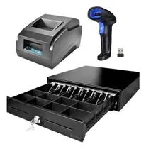 Comprar Kit Comercial Lector Codigo Barras Cajon De Dinero Impresora