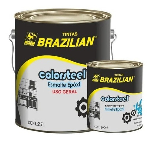 Tinta Epóxi Preto C/ Endurecedor Brazilian 3,6l