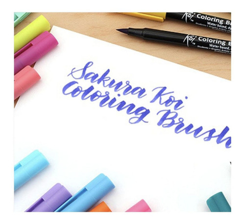 Imagen 4 de 4 de Set 48 Marcadores Acuarelables Koi Para Lettering