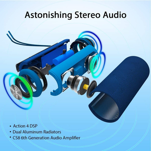 Altavoz Inalámbrico Xeneo X21, Resistente Al Agua, Azul