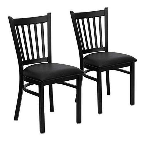 Flash Muebles 2 Pk Hercules Serie Negro Vertical De La Silla