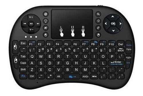 Mini Teclado Inalambrico Luz Smart Tv Box Wireless Bateria C