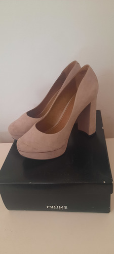 Zapato Stiletto Con Plataforma Mujer Prune Impecables (Usado)