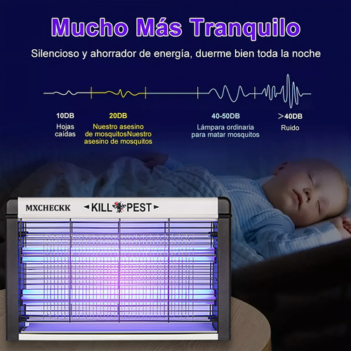 Lampara Mata Mosquitos Eléctrico Repelente Moscas 20w Uv
