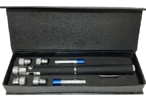 Caneta Laser Pointer Verde Lanterna 500wm 10km 5 Pontas