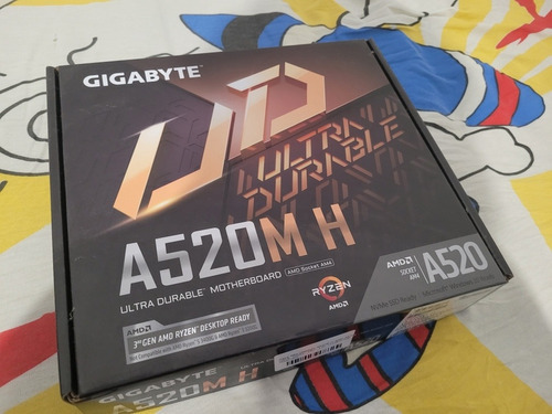 Placa-mãe Gigabyte A520m H Usb3 Ddr4 PCI-e Hdmi Soc Am4 Black