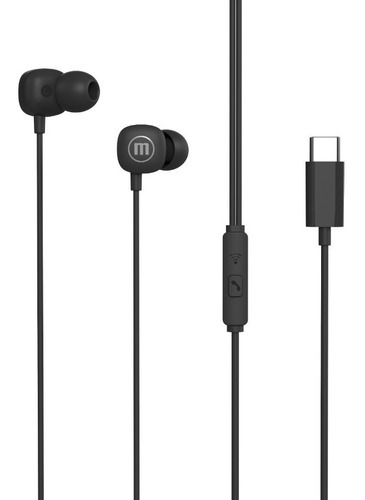 Audifonos Maxell Square+ In-ear Tipo-c Microfono Manos Libre Color Negro