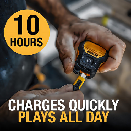 Alto-falante Bluetooth portátil Dewalt, com clipe magnético, Inhalá 110v