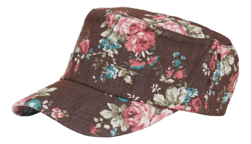 Raon A137 Mujeres Flor Patrón Bosque Simple Ejército Gorra C