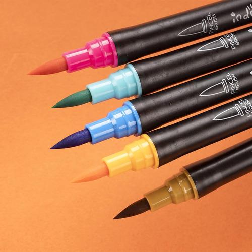 Marcadores Fine Brush 72 Pz Doble Punta Indra Nuevos