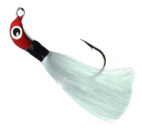 Isca Artificial Jig Xuxinha Lori P/ Tucunaré Traíra 8g Pvrb Cor BRANCO CABEÇA VERMELHA