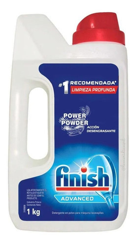 Detergente Máquina Lavavajillas Finish Advanced Polvo 1 kg