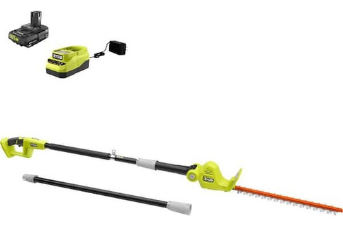 Corta Setos Ryobi 18vol De Poste Inalámbrico Pila Y Cargador Color Verde Lima