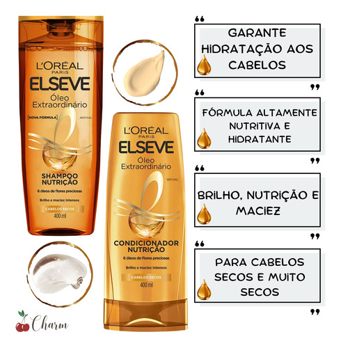 Kit Oleo Extraordinário Elseve Loreal Paris Banho De Brilho